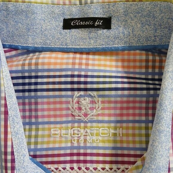 Bugatchi Uomo Classic Other - Bugatchi Uomo Classic Fit Multicolor Check Dress Shirt – Size M